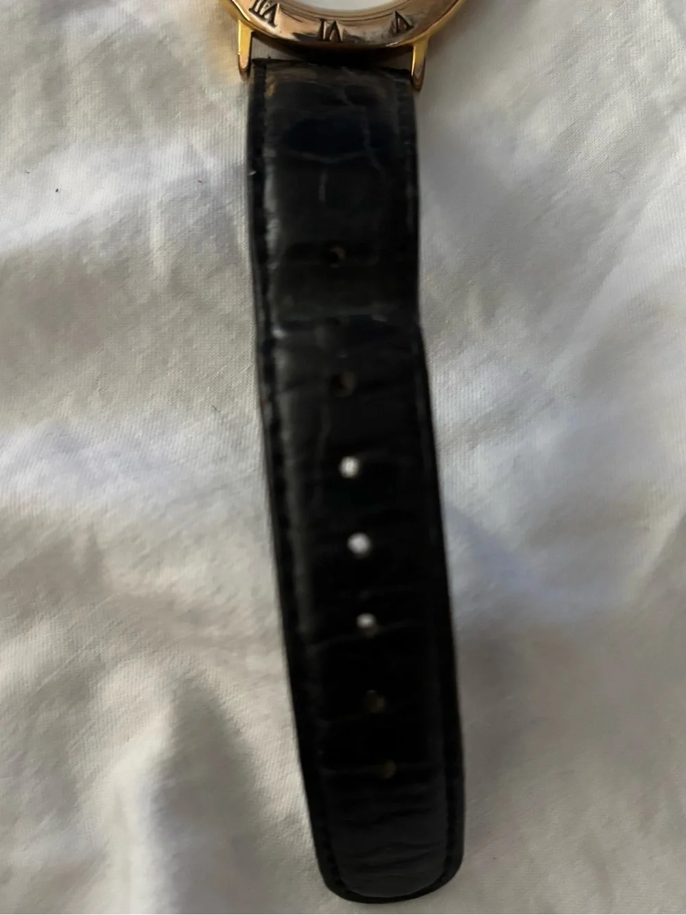 1992 Rare Vintage Fossil women’s Watch Mother of Pearl w/alligator Strap SC5493